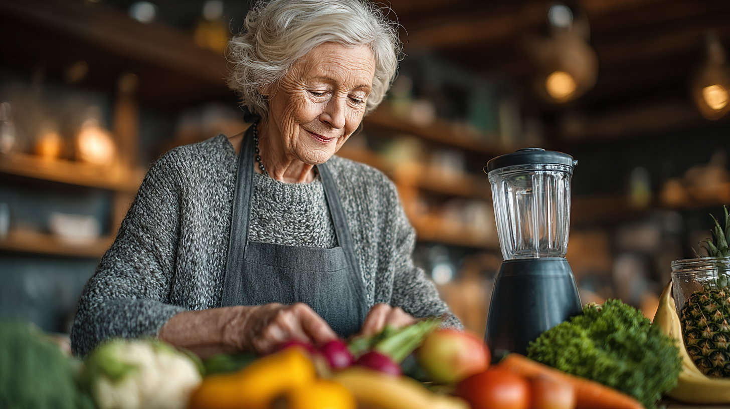 Старші люди готують разом здорову їжу